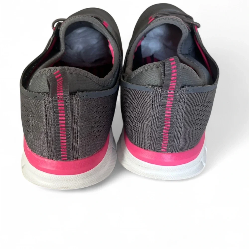 Skechers Air-Cooled Memory Foam Gray and Pink Women's Shoes